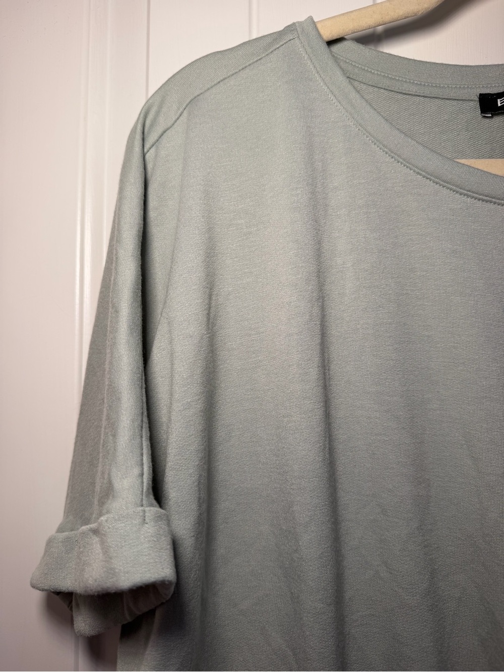 Express green Ruched-Side Short Sleeve Mini Dress - Picture 4 of 6